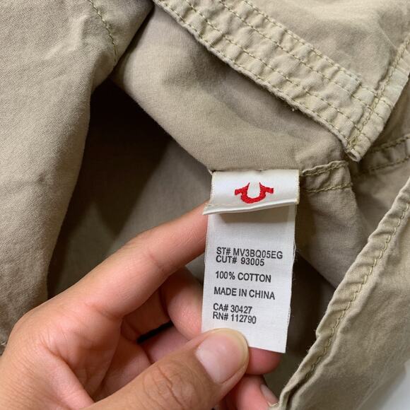 True Religion Shirt Men XL Slim Stone Pearl Snap Long Sleeve Western Cowboy Yoke - Picture 7 of 11